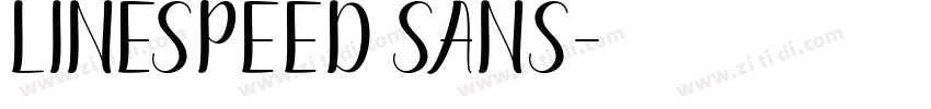linespeed Sans字体转换
